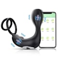 Pikkukuva 1 / 8: Bluetooth APP Mies Eturauhanen Hieronta Vibraattori Kaksoisrengas Viive Siemensyöksy Anal Plug Stimulaattori Aikuisten Seksi lelut