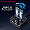 Miniatyrbild 4 av 7: Dual bay SSD m.2 case usb 3.1 PCIe NVME with M Key/B&M Key SSD enclosure Solid Disk case ssd docking station