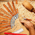 Miniatyrbild 5 av 6: Trä handtag trä snideri mejsel skalpell verktyg set kutter trä snideri kniv set hand verktyg kit