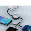Pikkukuva 6 / 8: Nopea USB kaapeli Huawei/Honorille Sisäänvedettävä Kannettava 3 1 Mikro USB tyyppi C laturi kaapeli