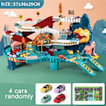 Miniatyrbillede 7 af 9: El Jernbane Bil Dinosaur Bygning Parkeringsplads Eventyr Racing Jernbane Bil Legetøj