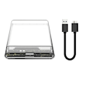 Miniatyrbilde 2 av 6: 3,0/2.0 HDD Kassering  2,5tommers SATA SSD Hard Disk Eske med 5Gbps Transfer Speed og Transparent Design Mobil Ekstern hus