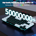 Miniatyrbild 5 av 7: 68 Keys Mekaniskt Tangentbord Ergonomi RGB Bakgrundsbelyst LED Hot Swappable Blå Switch Gaming Tangentbord för PC Bärbar dator Kontor