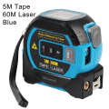 Miniatyrbillede 10 af 10: 3 in 1 Laser Rangefinder 5M Tape Measure Lineal LCD Display med Baggrundsbelysning Afstand Meter Bygning Målingsenhed
