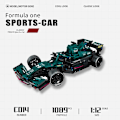 Miniatyrbild 1 av 8: Byggnad Klossar F1 Formel Fjärrkontroll Kontroll Super Racing Bil Moc Bricks RC Teknisk Modell Leksak