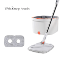 Miniatyrbilde 3 av 8: Mopp Vann Separasjon Fikantet Mopp Med Bøtte 3STK Mopp Hoder 360 Rengjøring  Mikrofiber Lazy Gulv