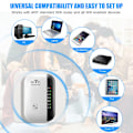 Miniatyrbild 5 av 8: 300 Mbps Trådlös WIFI Repeater 2.4G Router Wifi Range Extender Wi-Fi Signal Förstärkare 802.11N Nätverk Kort Adapter för PC