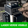 Miniatyrbild 2 av 6: Mini Laser Nivå 12 Linjer 3D nivå Självnivellerande 360° Horisontell och Vertikal Kors Grön Laser Beam Linjer