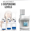 Miniatyrbilde 5 av 6: 550ml Automatisk Munnvann Dispenser Oppladbar Montert Munn Skylle Dispensere 3 Dispensering Levels med magnetiske kopper oppbevaring