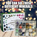 Miniatyrbild 3 av 8: Jul Advent kalender Ädelsten samling Räkna ned till jul stenar mineraler fossiler advent kalender leksak gåvor