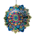Pikkukuva 1 / 3: 3D Mandala riippuva tuulikello koti sisustus ruostumaton teräs parveke puutarha sisustus ulkona riipus tuuli spinneri