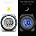 Miniatyrbilde 4 av 6: Digital Alarm Klokke Tid Dato Display Tvilling Bell Veldig Høyt for tunge sovende Dobbel alarm