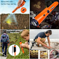 Miniatyrbillede 6 af 9: Håndholdt metal detektor GP-pointer vandtæt positionering stang detektor med armbånd LED lys