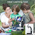 Miniatyrbild 2 av 7: 1000X 4,3" LCD Digitalt Mikroskop 1080P Mynt Mikroskop 8 LED Ljus USB förstoringsglas Llödning Reparation Mikroskop för Vuxna/Kbarn