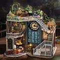 Miniatyrbillede 2 af 8: DIY Miniature Dukke Hus Kit Træ Dukkehus Værelseskasse Magic Workshop Have Gaver Jul