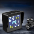 Miniatyrbillede 5 af 5: USB Solar Opladning LCD Motorcykel TPMS Dæk Tryk Dæk Temperatur Overvågning Alarm System med 2 Sensorer