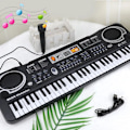 Miniatyrbilde 4 av 10: Elektronisk Piano Keyboard Bærbart 61 Keys Orgel med Mikrofon Utdanning Leker