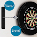 Miniatyrbild 3 av 6: Hög kvalitet Svart 17,75In Darttavla Surround För Darttavla Universell Vägg Skydd Splissning Darttavla Surround Ring Dart Tillbehör