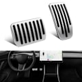 Miniatyrbilde 2 av 9: Aluminium legering fot pedal for tesla modell 3 y akselerator gass drivstoff brems pedal rest pedal pads matter deksel