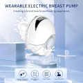 Miniatyrbilde 5 av 7: Bærbar bryst pumpe 210ML Stor kapasitet håndfri elektrisk bærbar bryst pumpe BPA-fri med LED skjerm 4 modi & 12 nivåer