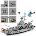 Miniatyrbilde 3 av 7: Militær Fly Våpen Krigsskip Byggeblokker Hær Skip Robot Fly Set Klosser By Konstruksjon Leker
