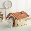 Miniatyrbillede 5 af 6: Blød kat seng dyb søvn hus hund kat vinter hus