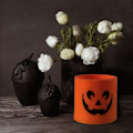 Miniatyrbilde 3 av 7: Halloween stearinlys lys LED fargerik lysestake bord plate dekorasjon gresskar fest stearinlys lys