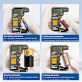 Miniatyrbild 4 av 7: Ultraliten batteri testare 9V knapp cell universell hushåll LCD Digital display batteri testare