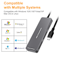 Miniatyrbild 6 av 7: Typ C Card Reader 5 in 1 USB C to CF XD MS Micro SD M2 TF Memory Card Reader