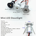 Miniatyrbilde 3 av 6: Mini Downlights Led 12V med Fjernkontroll Kontroll 1W Spotlight Leds