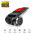 Miniatyrbilde 7 av 7: Bil DVR Dash Cam Full HD 1080P Dash Cam For DVD Android Spiller ADAS LDWS Navigasjon Enhet Auto Lyd Tale Alarm Video opptak med 64g  sd kort