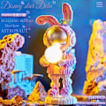 Miniatyrbillede 1 af 4: Astronaut Byggeklodser Med LED Lys Bekendelse ballon Hval Astronaut Mini Diamant Klodser