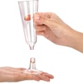 Miniatyrbillede 3 af 10: 25 stykker 150ml Plastik Champagne Fløjter Engangs Mousserende Bar Kopper Klar Pink Ristning Kop