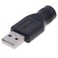 Miniatyrbillede 4 af 6: 2 stk Sort USB Hun Til 5,5mm X 2,1mm Hun DC Strøm Konverter Oplader Adapter