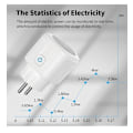 Miniatyrbillede 4 af 9: Smart Socket WiFi Smart Stik Med Strøm Overvågning Timing Funktion Voice Control Alexa Google Assistant
