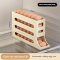 Miniatyrbild 7 av 7: Automatisk rullning Ägg ställ hållare förvaring box ägg korg mat behållare ägg fodral hållare kylskåp förvaring arrangör