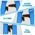 Miniatyrbilde 3 av 7: Crimp Verktøy Pass Through Cat5 Cat5e Cat6 Crimper Cutter Fripper