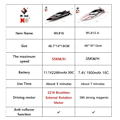 Miniatyrbillede 5 af 7: RC Båd 2,4Ghz 55KM/ H Børsteløs Høj Speed Racing Skib 2200mAh Fjernbetjening Kontrol Speedbåd Legetøj