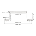 Miniatyrbilde 6 av 6: U formet kontakt brakett 33 x 70mm 304 rustfritt stål
