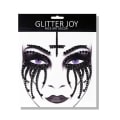 Miniatyrbilde 2 av 2: Halloween falsk tatovering hodeskalle bein ansikt kunst smykker rhinestone klistremerke