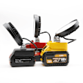 Miniatyrbillede 4 af 10: 18V Li-ion Batteri LED Work Light Lommelygte Bærbar Emergency Flood Lampe Camping lampe