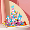 Miniatyrbillede 2 af 2: By Magic Middelalder Slot Model Mikro Bygning Klodser Arkitektur Samle Diamant Klods Legetøj til børn