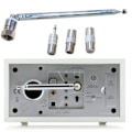 Miniatyrbillede 1 af 5: FM Radio Antenne 75 Ohm Radio Antenne F Type Han Teleskop Antenner Med adapter