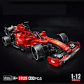 Miniatyrbillede 1 af 8: Bygning klodser F1 Formel Fjernbetjening Kontrol Super Racing Bil Moc Bricks RC Teknisk Model Legetøj