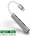 Pikkukuva 1 / 8: USB C HUB 3.0 Tyyppi C 4 Portti Useita USB jakaja sovitin OTG HUAWEI Xiaomi Macbookille