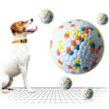 Miniatyrbild 3 av 7: Tandsjukdomar Husdjur leksak Hund Solid Toy Ball Interactive Hund Toy Light Popcorn Ball Hund Ball Light Chew Gummi Ball