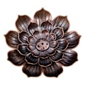 Miniatyrbillede 1 af 6: Røgelse Brænder Reflux pind Røgelse holder Hjem buddhisme Dekoration Spole Rægelseskar Med Lotus Blomst Form