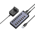 Miniatyrbilde 1 av 7: USB C Hub 5Gbps 7 Porter USB3.0 Splitter med Individual OFF/ON Switch LED Indicator  for PC Baptop MacBook Pro/Air