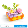 Miniatyrbild 8 av 10: Byggnad Klossar Kit Skrivbord Bonsai Eternal Rosa Sakura Körsbärsträd Kruka Växt 3D Modell Gör-det-själv Mini tegelstenar leksak