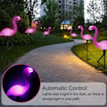Miniatyrbillede 9 af 9: 3 STK Flamingo Solar Lys IP55 Vandtæt LED Pink Flamingo Stake Lys Landskab Jord Lampe